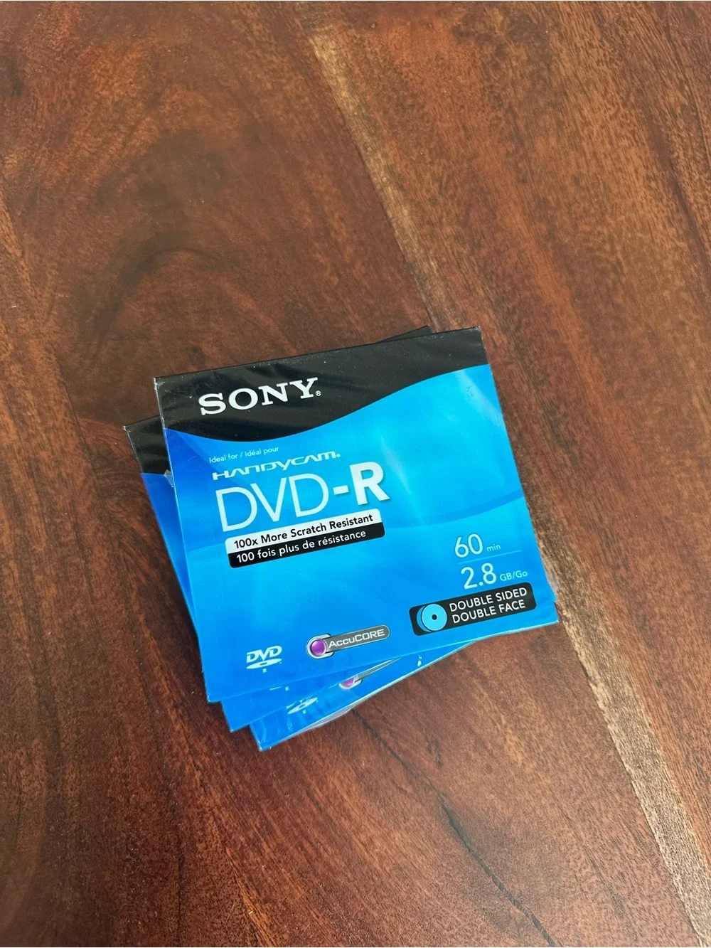 NWT Sealed Lot of 3 Sony Handycam DVD-R discs 60 min capacity